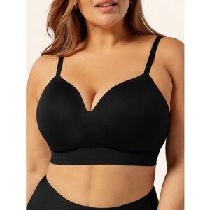Truekind Women's Black Supportive Comfort Wireless Shaping Bra NWT Size XL